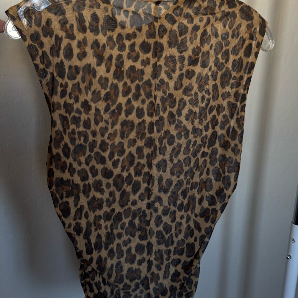 Abercrombie & Fitch Brown Leopard Print Top